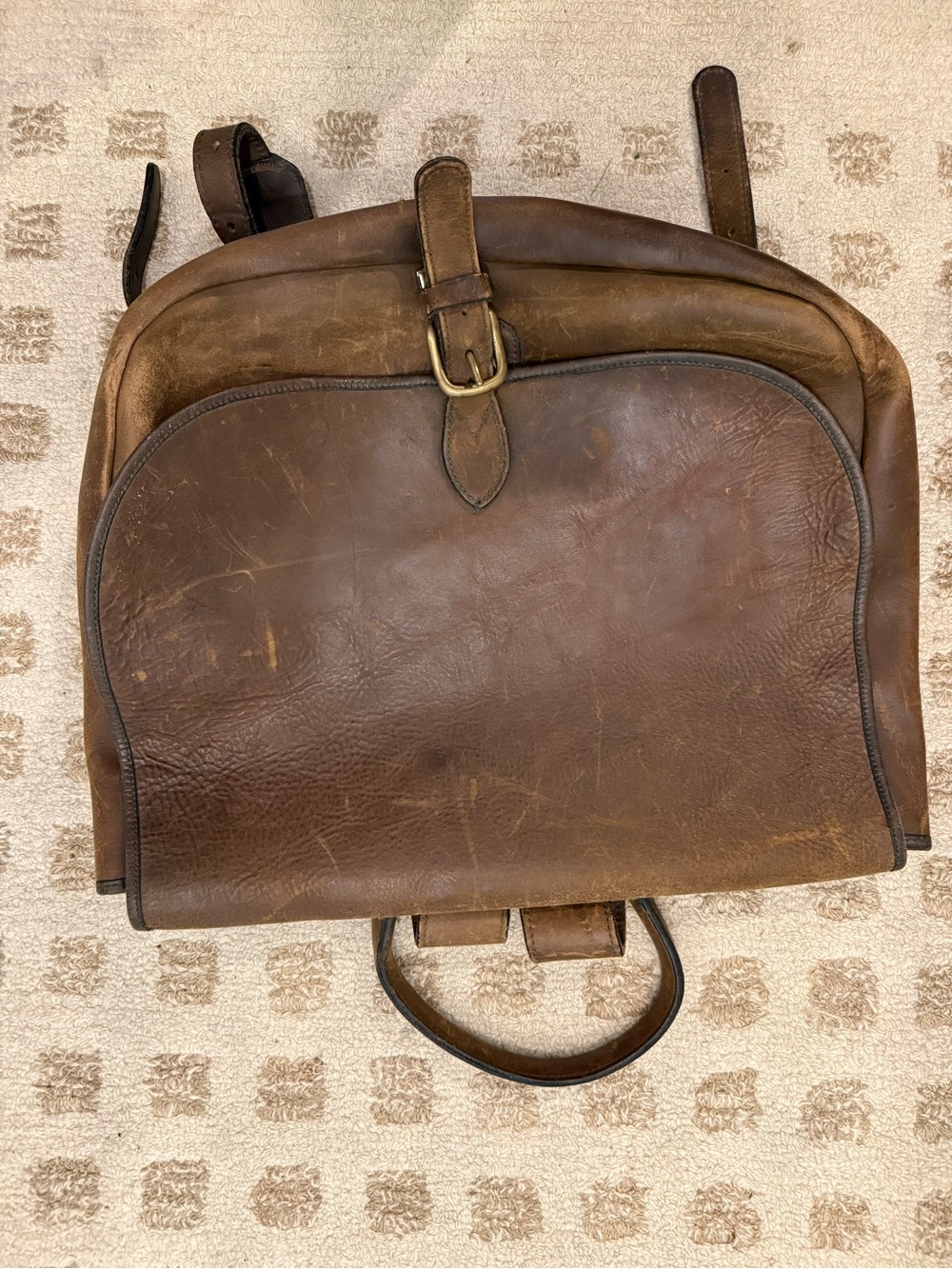 Ralph Lauren Purple Label Brown Leather Messenger Bag - Picture 5 of 10